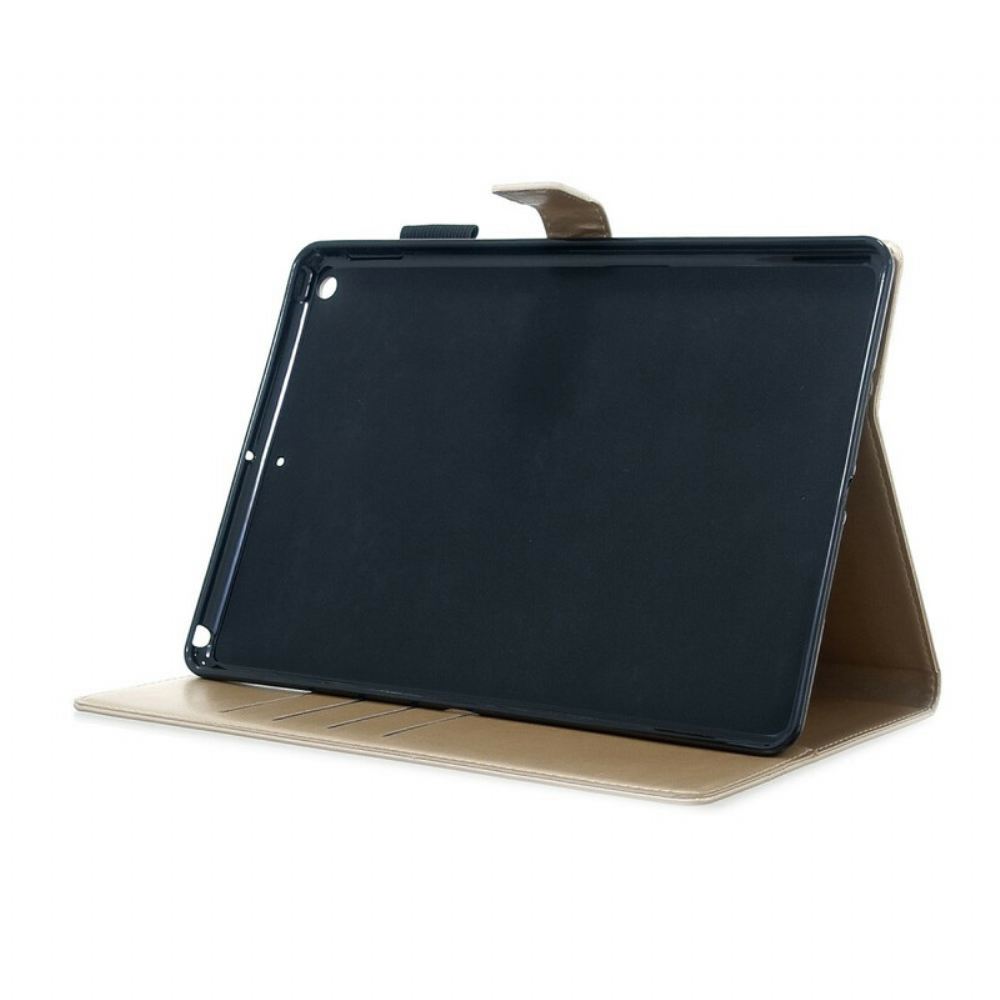 Flipové Pouzdro Na iPad 10.2" (2020) (2019) / Air 10.5" / Pro 10.5" Kožený Efekt Diamantových Motýlů