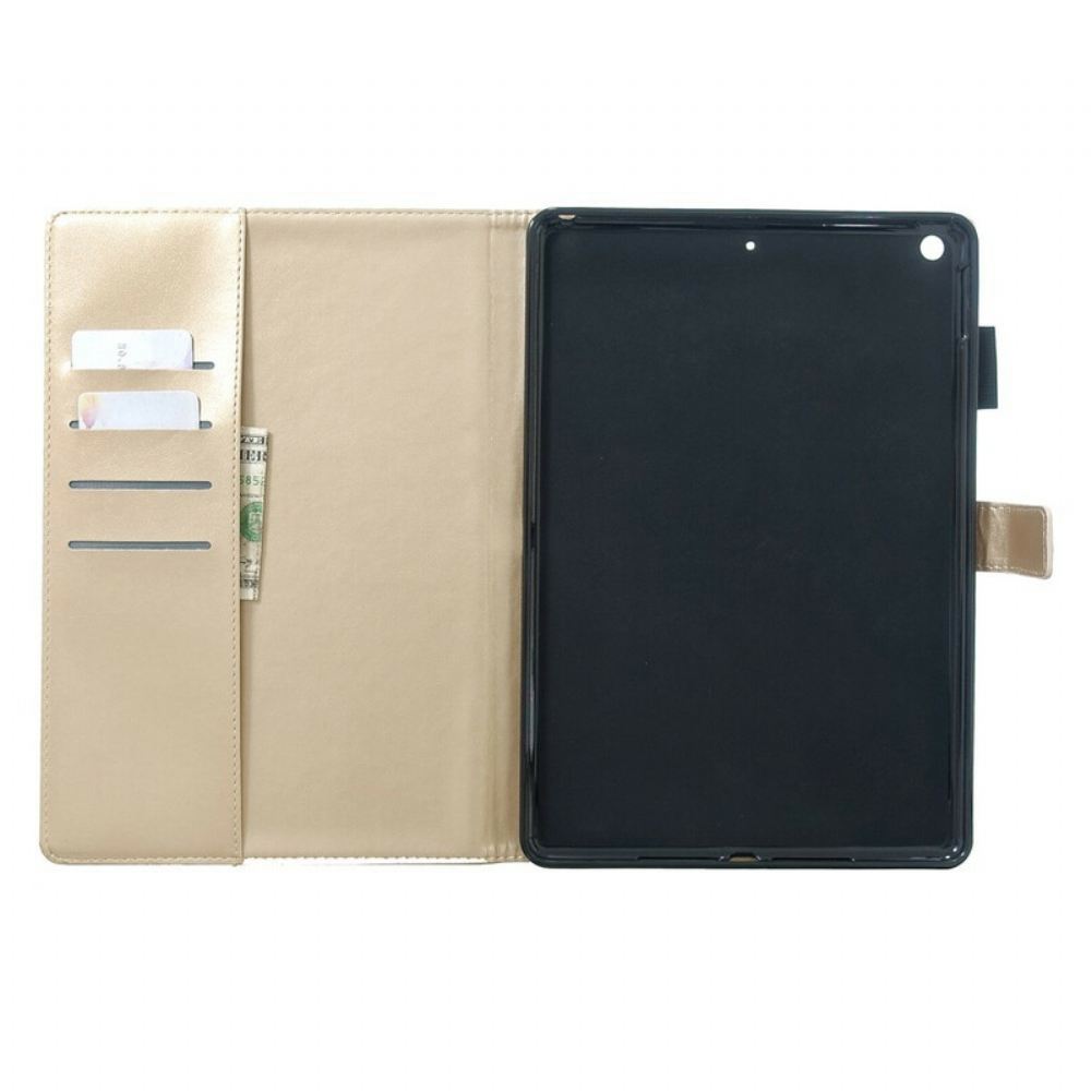 Flipové Pouzdro Na iPad 10.2" (2020) (2019) / Air 10.5" / Pro 10.5" Kožený Efekt Diamantových Motýlů