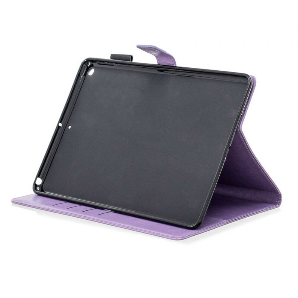 Flipové Pouzdro Na iPad 10.2" (2020) (2019) / Air 10.5" / Pro 10.5" Květinový Diamantový Kožený Efekt