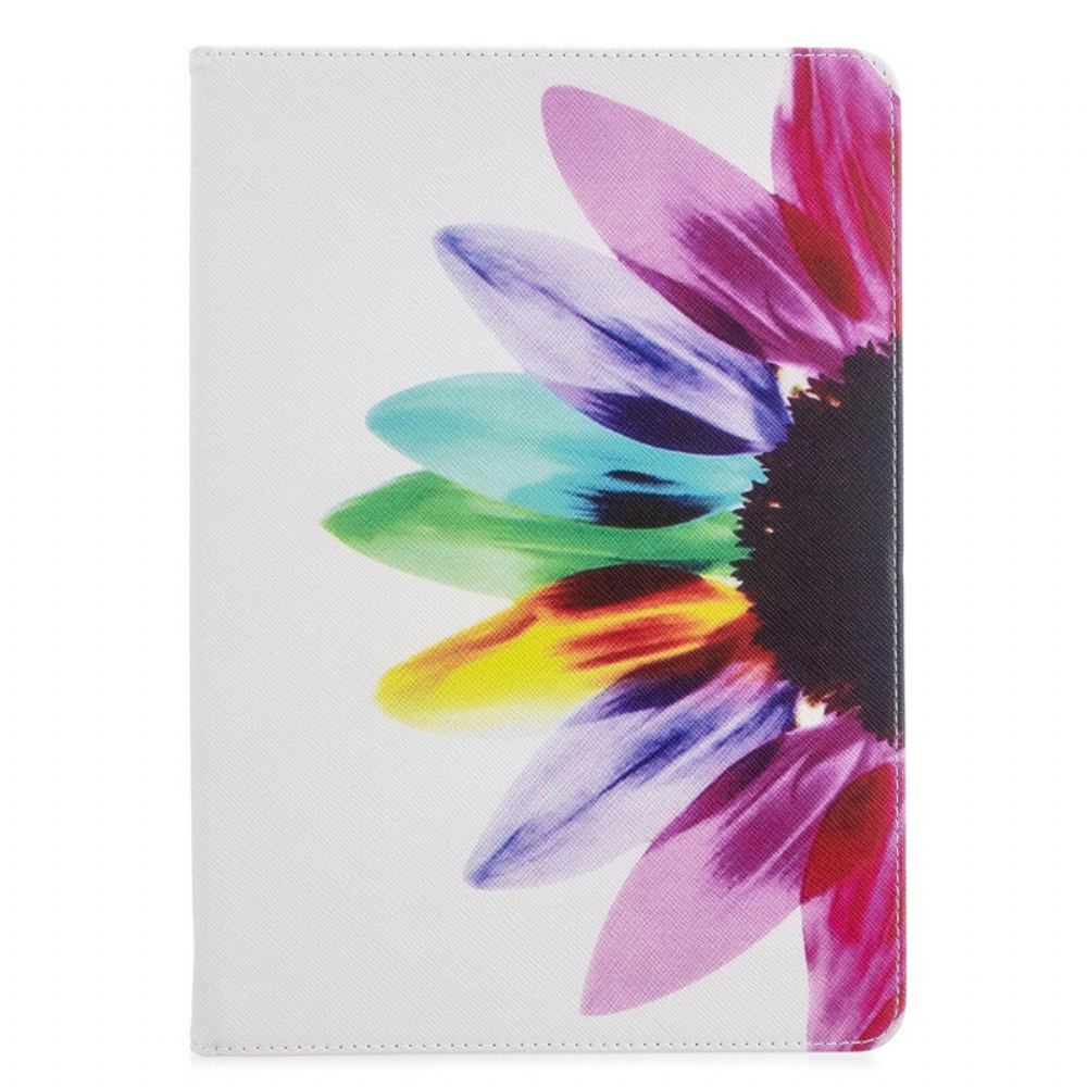 Kožené Pouzdro Folio Na iPad 10.2" (2020) (2019) / Air 10.5" / Pro 10.5" Květinová Malba