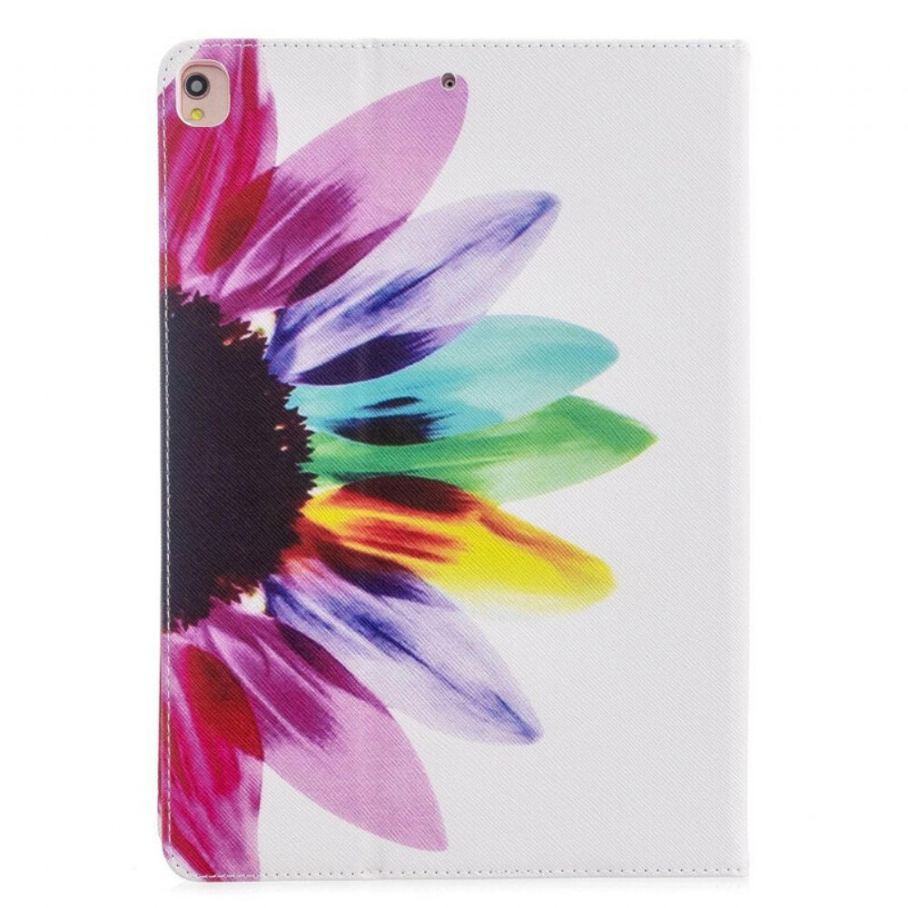 Kožené Pouzdro Folio Na iPad 10.2" (2020) (2019) / Air 10.5" / Pro 10.5" Květinová Malba