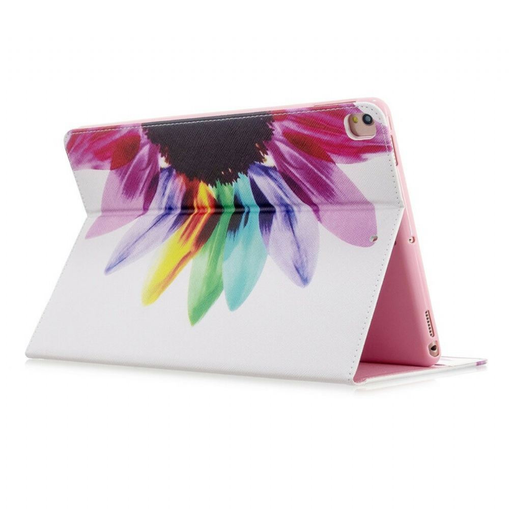 Kožené Pouzdro Folio Na iPad 10.2" (2020) (2019) / Air 10.5" / Pro 10.5" Květinová Malba