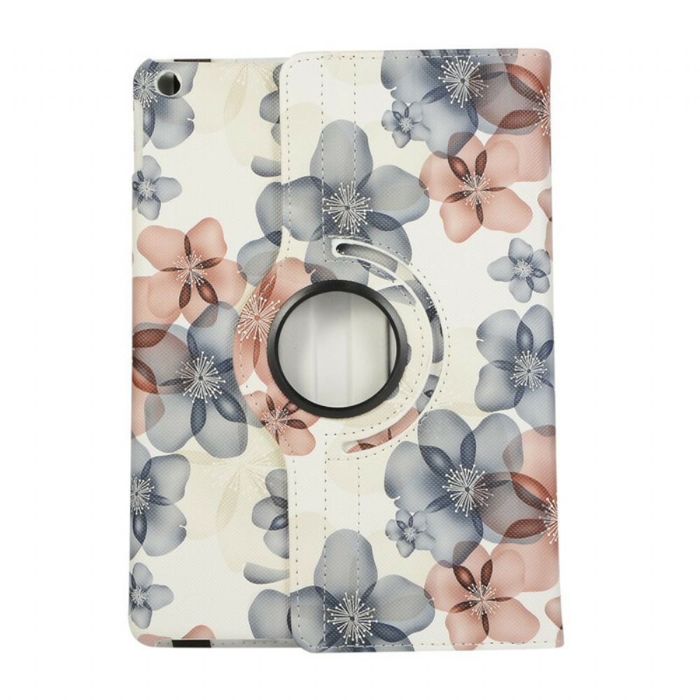 Kožené Pouzdro Na iPad 10.2" (2020) (2019) / Air 10.5" / Pro 10.5" Otočení O 360° Květinové