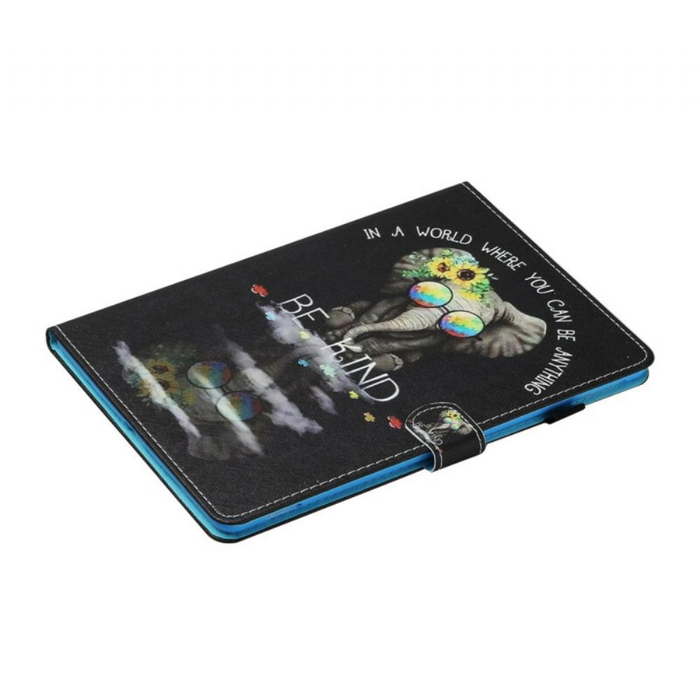 Kožené Pouzdro Na iPad 10.2" (2020) (2019) / Air 10.5" / Pro 10.5" Slon Buď Laskavý