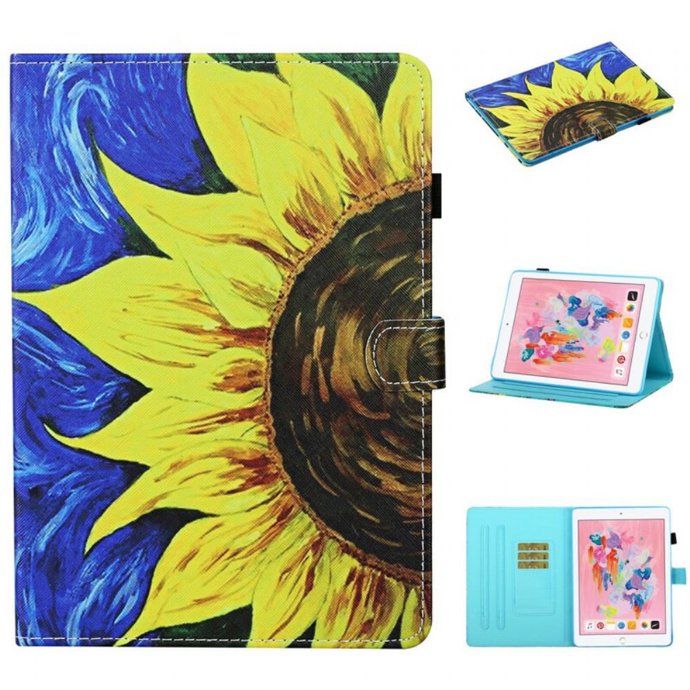 Kožené Pouzdro Na iPad 10.2" (2020) (2019) / Air 10.5" / Pro 10.5" Slunečnice