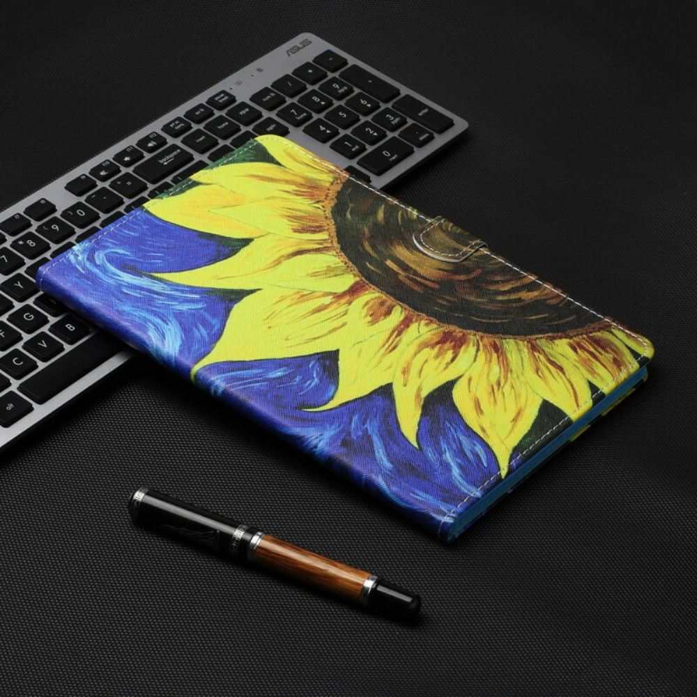 Kožené Pouzdro Na iPad 10.2" (2020) (2019) / Air 10.5" / Pro 10.5" Slunečnice