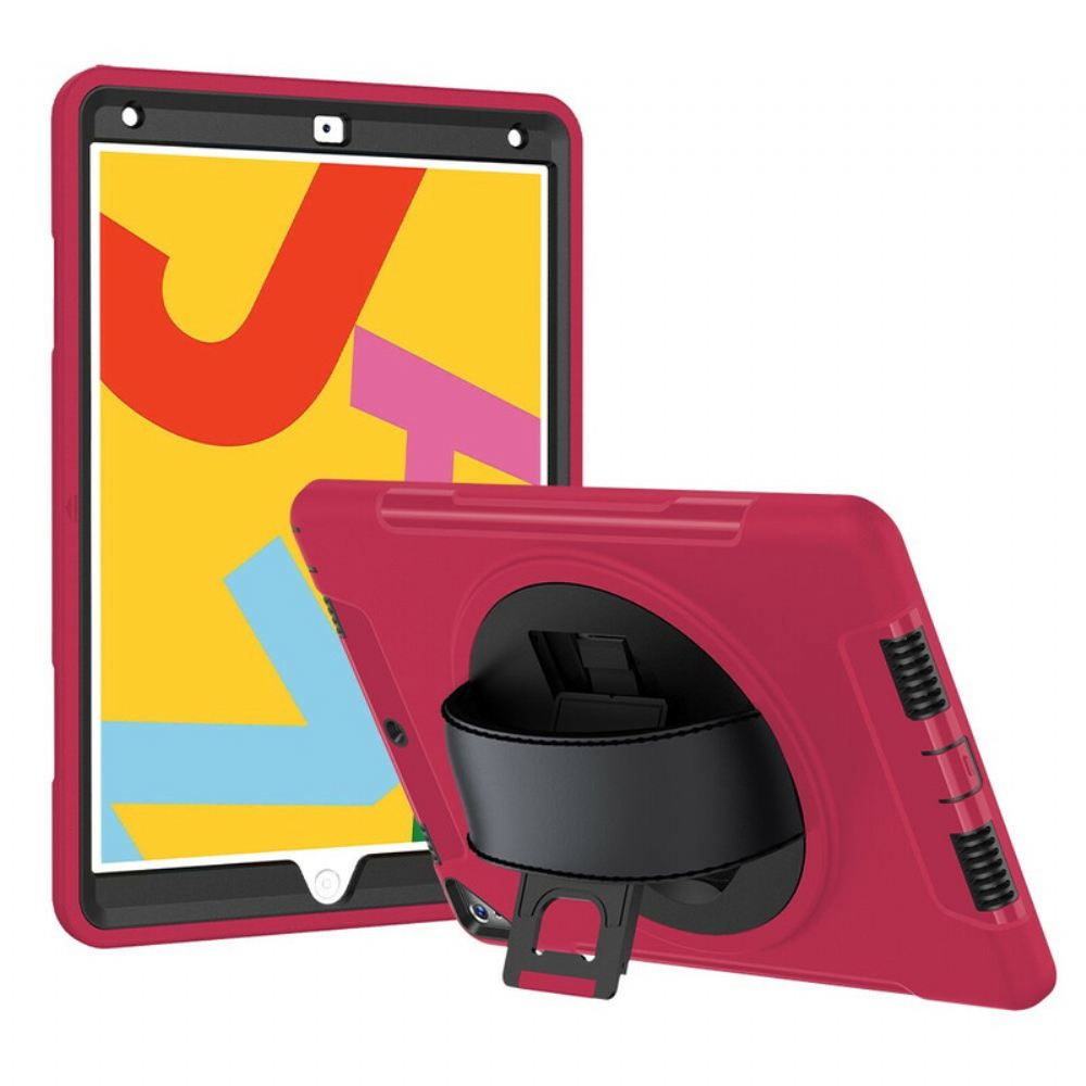 Kryt Na iPad 10.2" (2020) (2019) / Air 10.5" / Pro 10.5" Ultra Odolný S Popruhem A Podporou