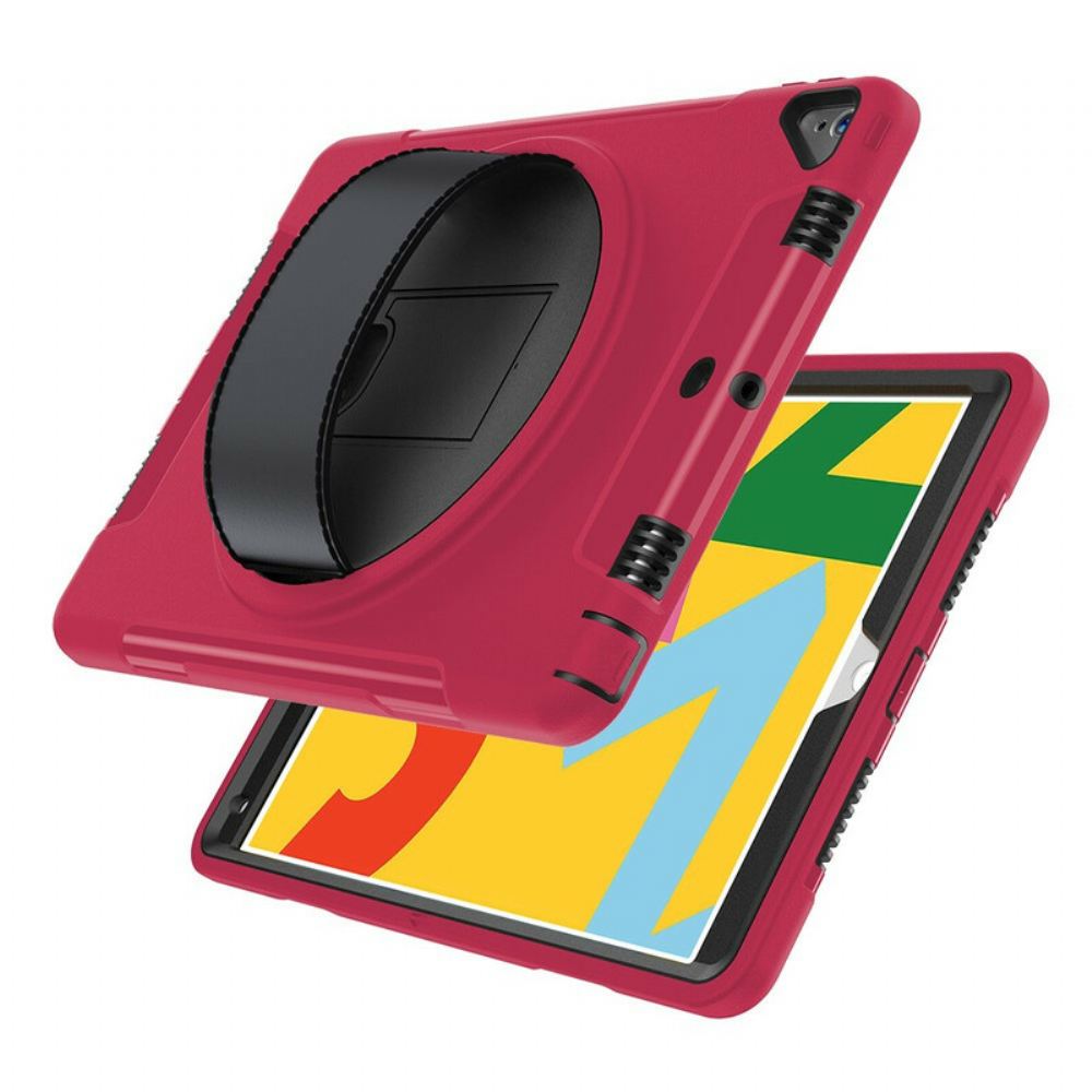 Kryt Na iPad 10.2" (2020) (2019) / Air 10.5" / Pro 10.5" Ultra Odolný S Popruhem A Podporou