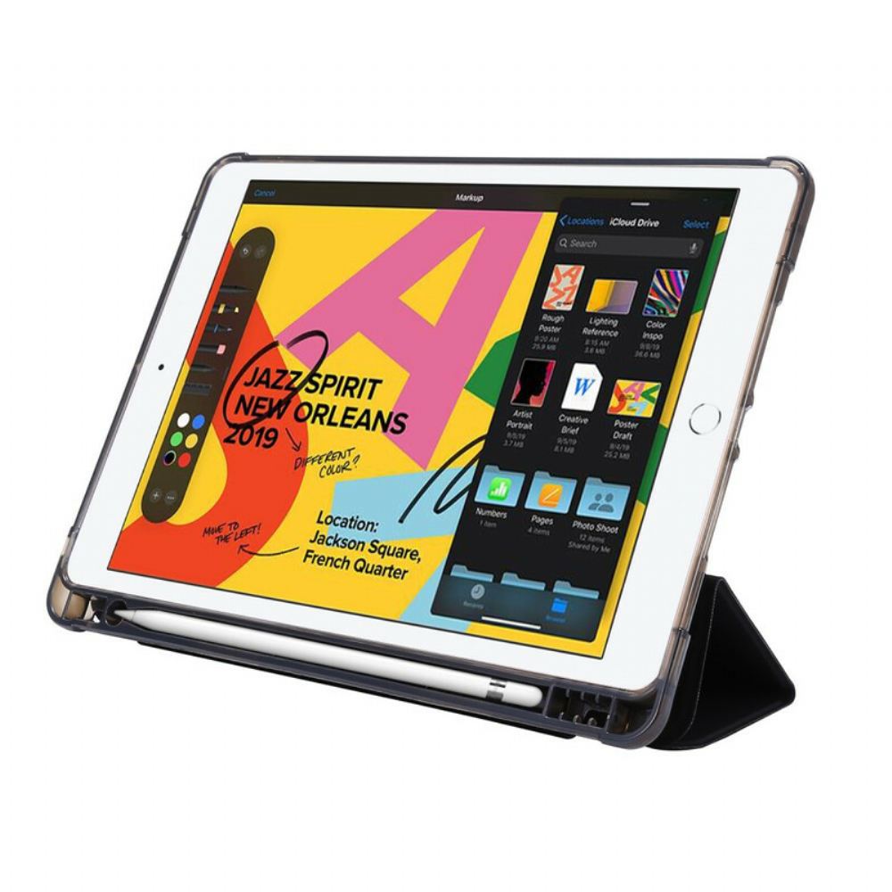 Kryty Na Mobil Na iPad 10.2" (2020) (2019) / Air 10.5" / Pro 10.5" Efekt Origami Kůže