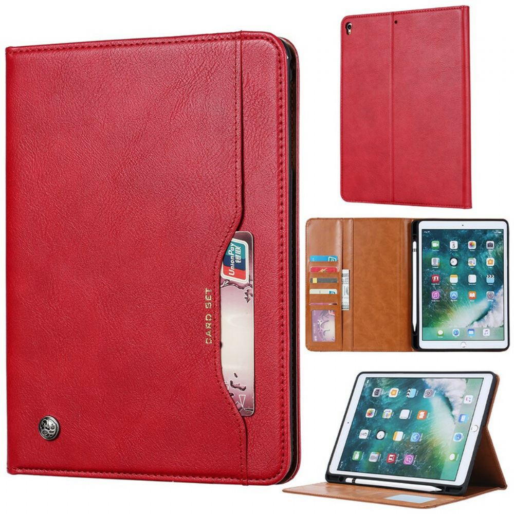 Pouzdra Na iPad 10.2" (2020) (2019) / Air 10.5" / Pro 10.5" Aktovka S Koženým Efektem