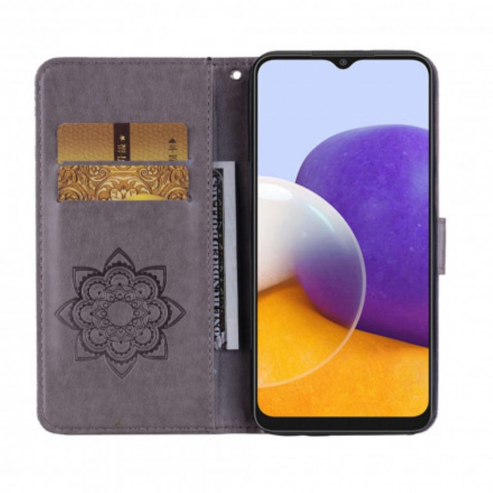 Flipové Pouzdro Na Samsung Galaxy A22 5G Mandala Sova A Šňůrka