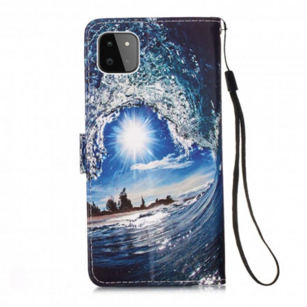 Flipové Pouzdro Na Samsung Galaxy A22 5G Miluje Vlnu