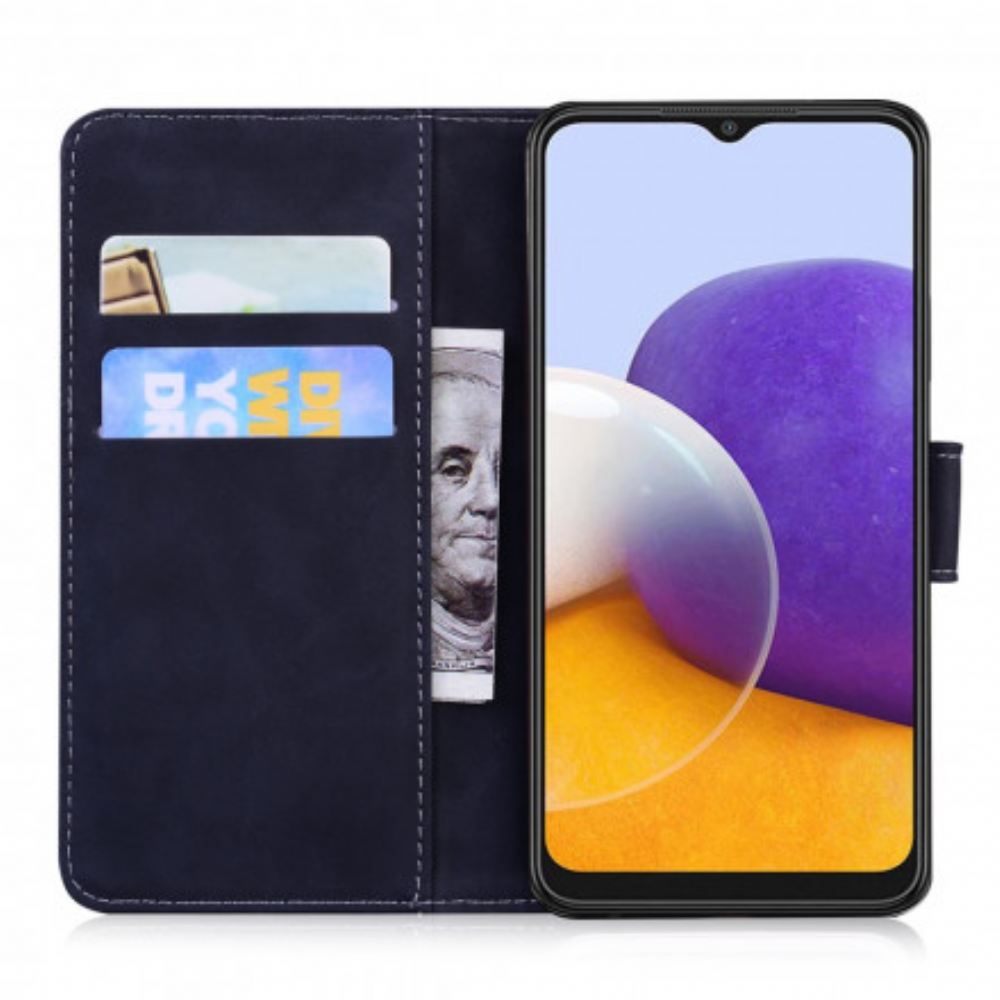 Flipové Pouzdro Na Samsung Galaxy A22 5G Vintage Couture Kožený Styl