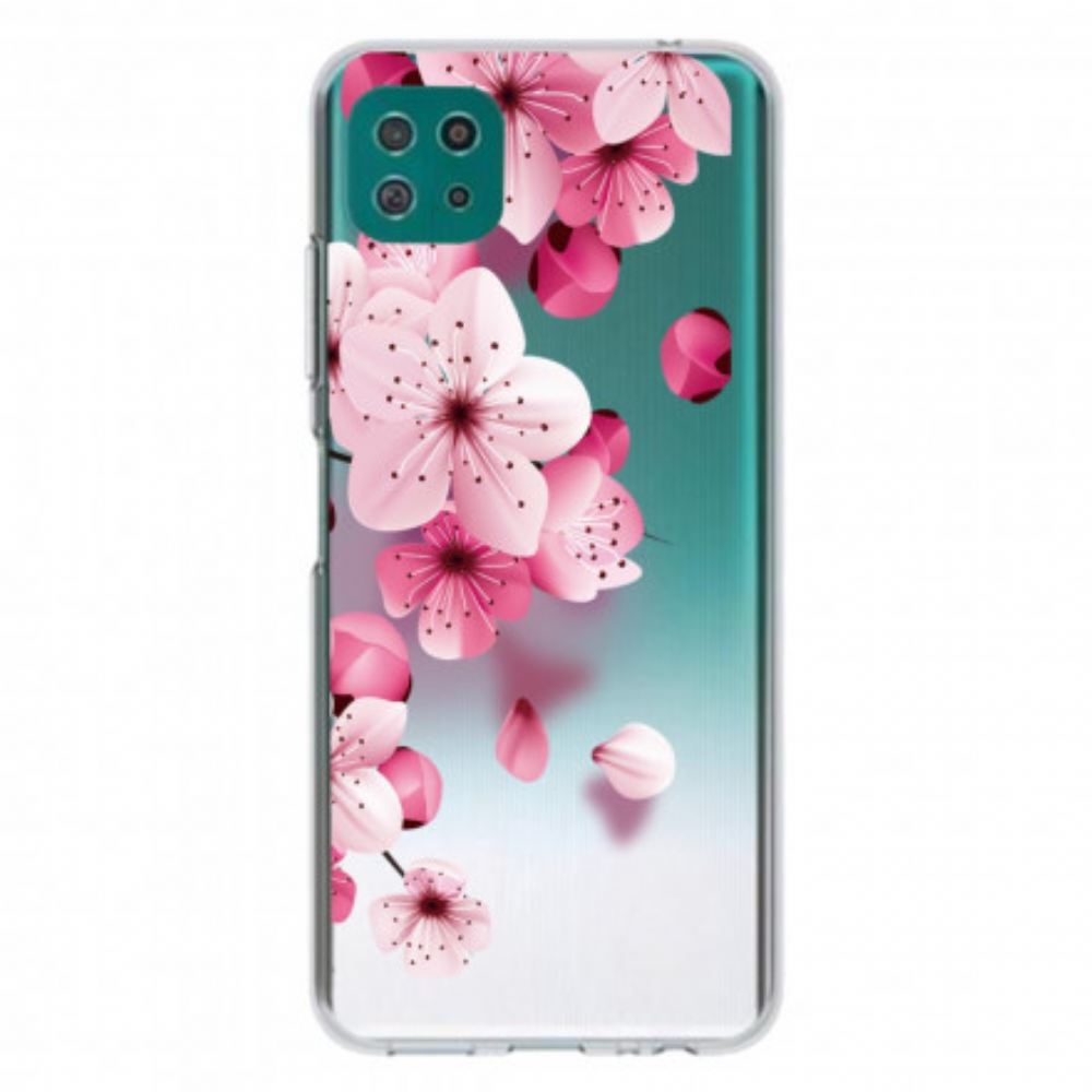 Kryt Na Samsung Galaxy A22 5G Malé Růžové Květy