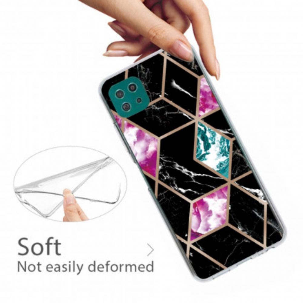 Kryt Na Samsung Galaxy A22 5G Proměnný Geometrický Mramor