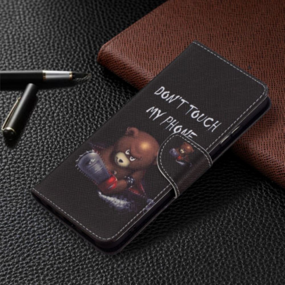 Kryty Na Mobil Na Samsung Galaxy A22 5G Flipové Pouzdro Nebezpečný Medvěd