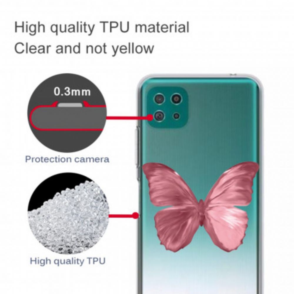Kryty Na Mobil Na Samsung Galaxy A22 5G Motýlí Hadice
