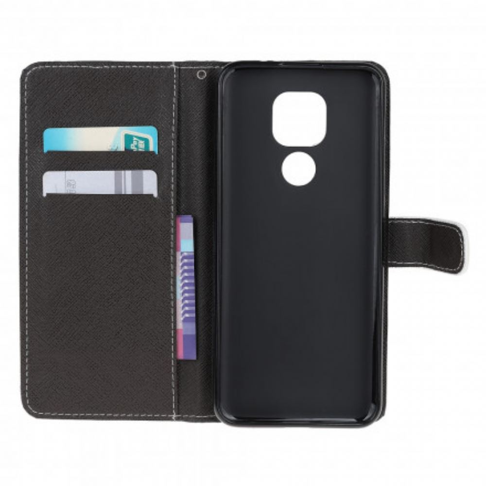 Flipové Pouzdro Na Moto G9 Play Na Lana Strappy Leopard