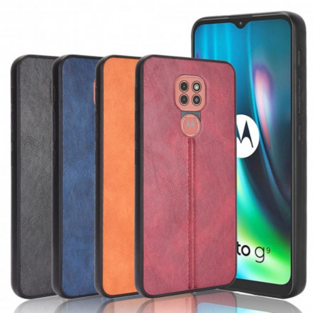 Kryt Na Moto G9 Play Efekt Kůže Ve Švu