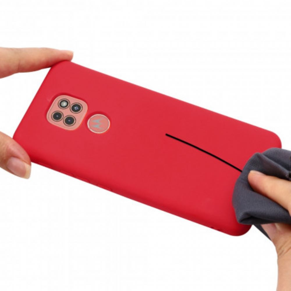 Kryt Na Moto G9 Play Tekutý Silikonový Design Se Šňůrkou
