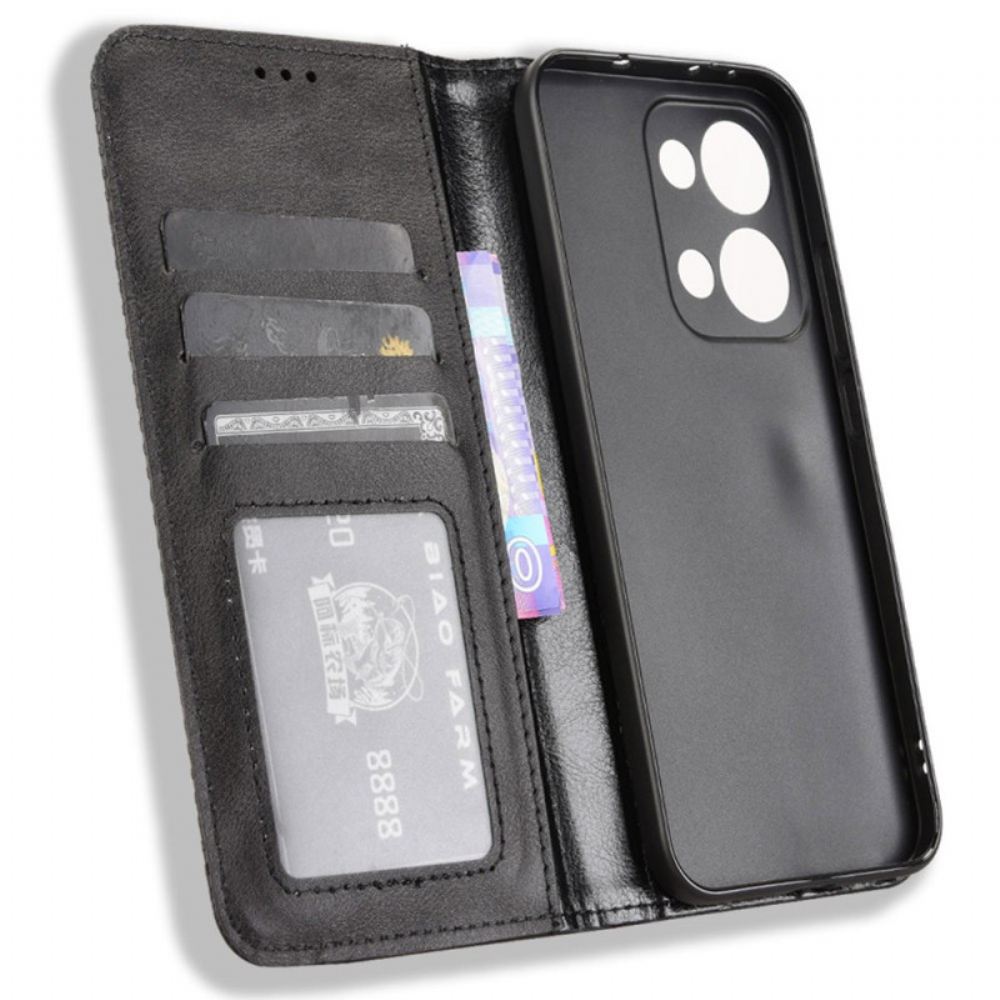 Kožené Pouzdro Folio Na Oppo Reno 13 5g Vintage Frieze