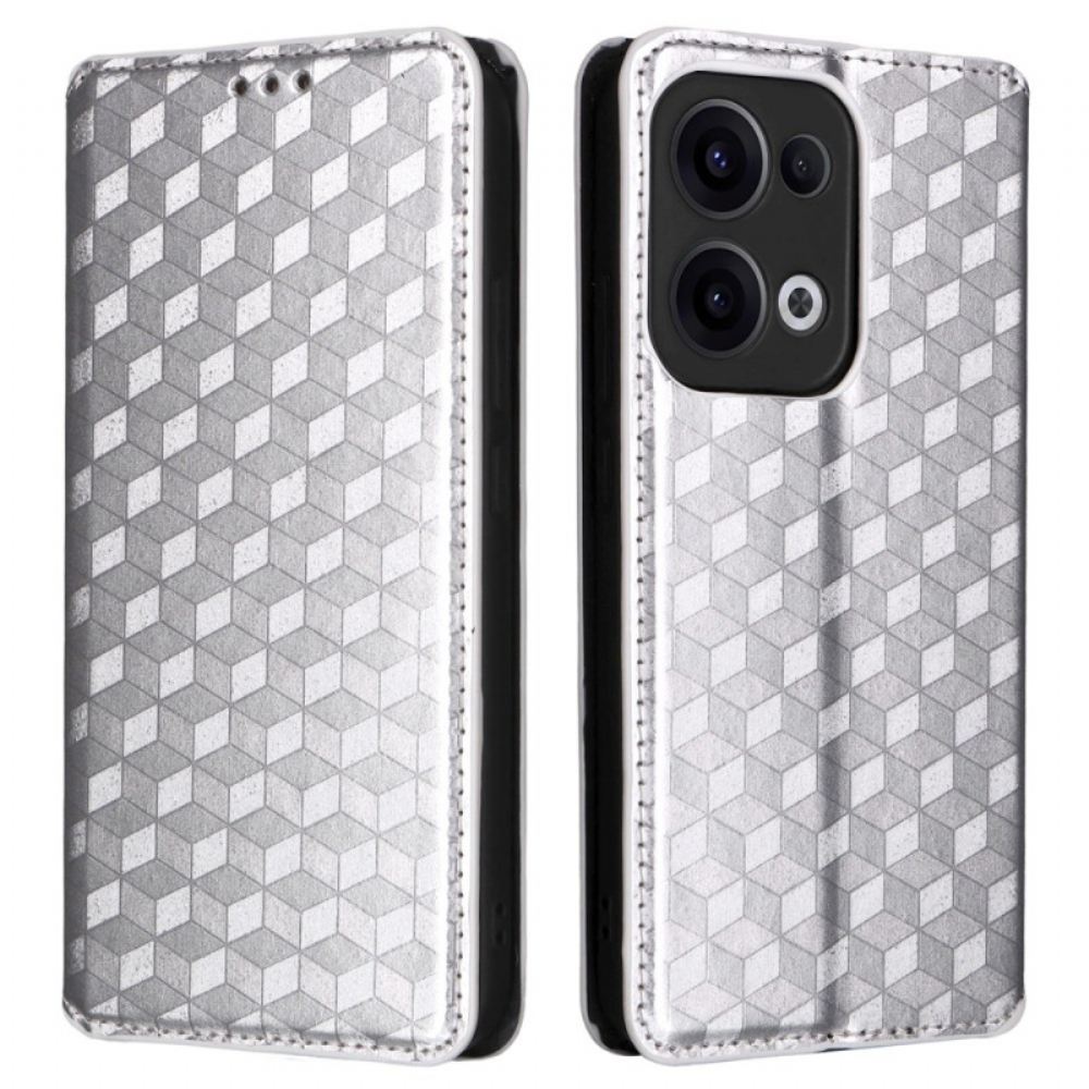 Kožené Pouzdro Oppo Reno 13 5g Kryty Na Mobil 3d Diamanty