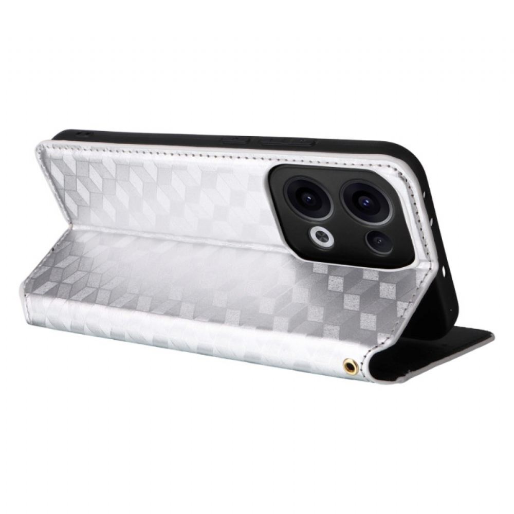 Kožené Pouzdro Oppo Reno 13 5g Kryty Na Mobil 3d Diamanty