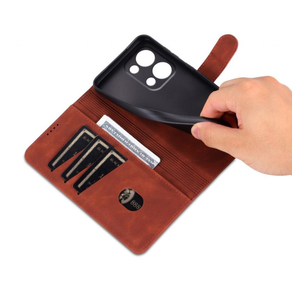 Kožený Kryt Na Oppo Reno 13 5g Kožený Efekt Azns