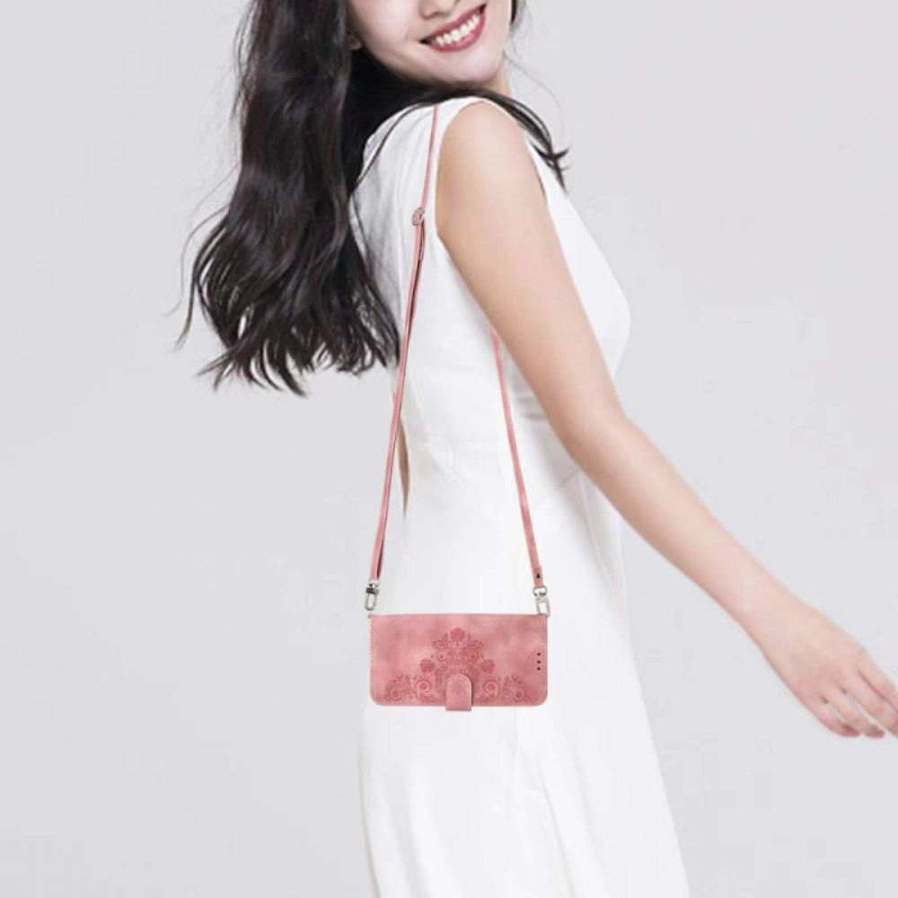 Kožený Kryt Na Oppo Reno 13 5g Peněženka S Mandalovým Vzorem