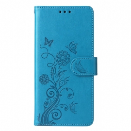 Kožený Kryt Oppo Reno 13 5g Květinový Vzor