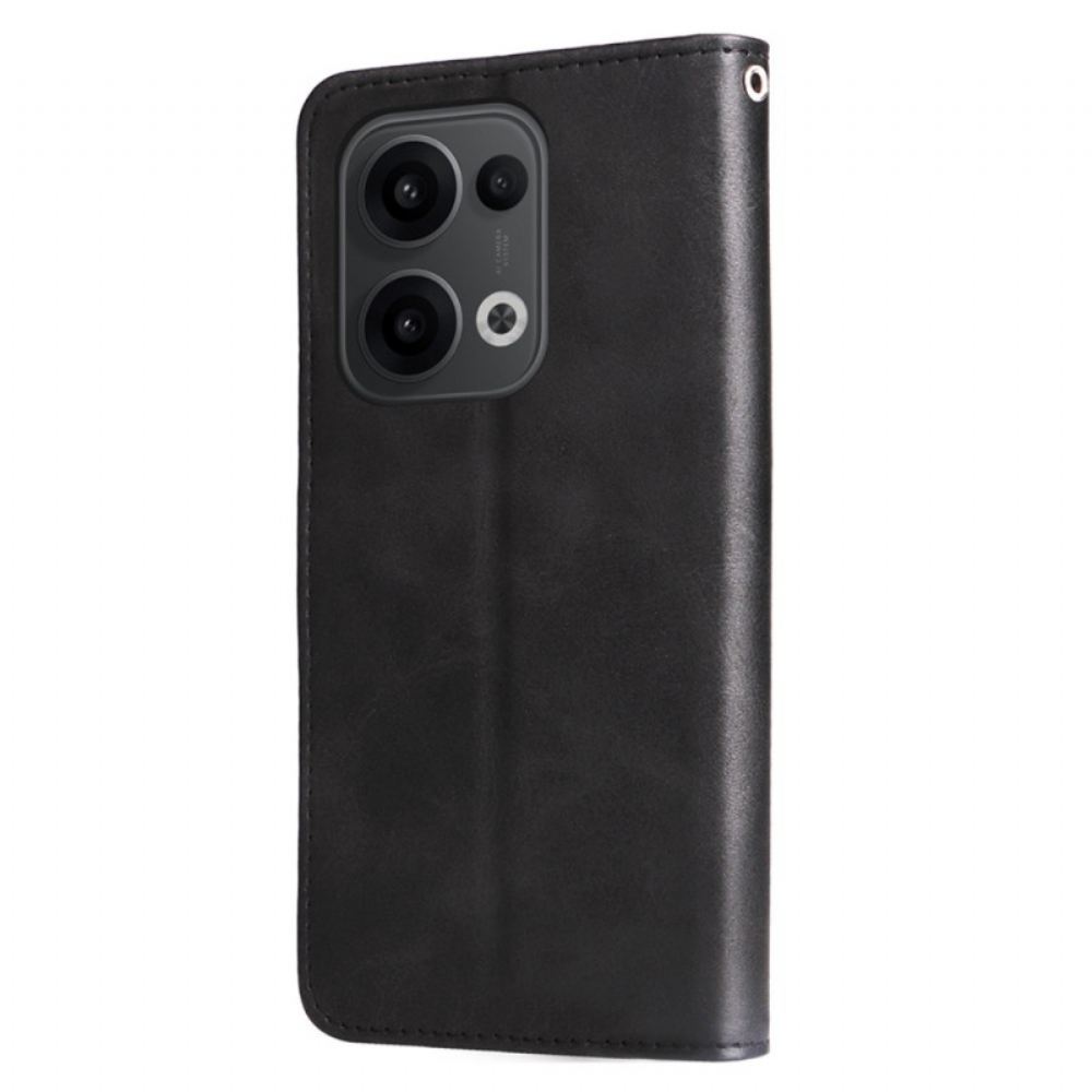 Kožený Kryt Oppo Reno 13 5g Pouzdro Na Zip