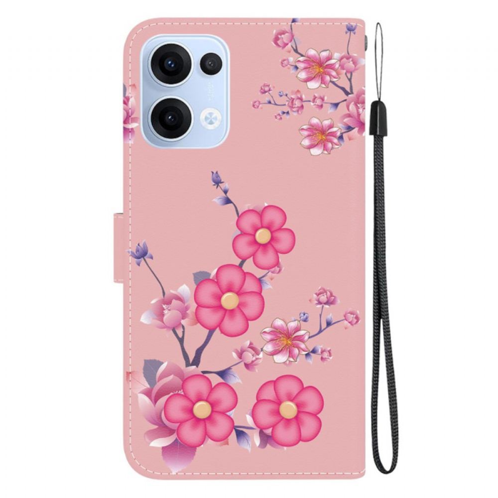 Kožený Kryt Oppo Reno 13 5g Sakura Vzor