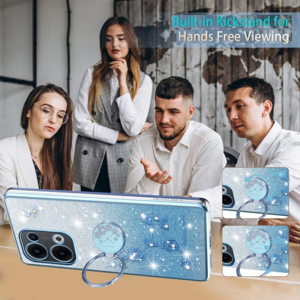 Kryt Oppo Reno 13 5g Kryty Na Mobil Držák Na Prsten S Kamínky