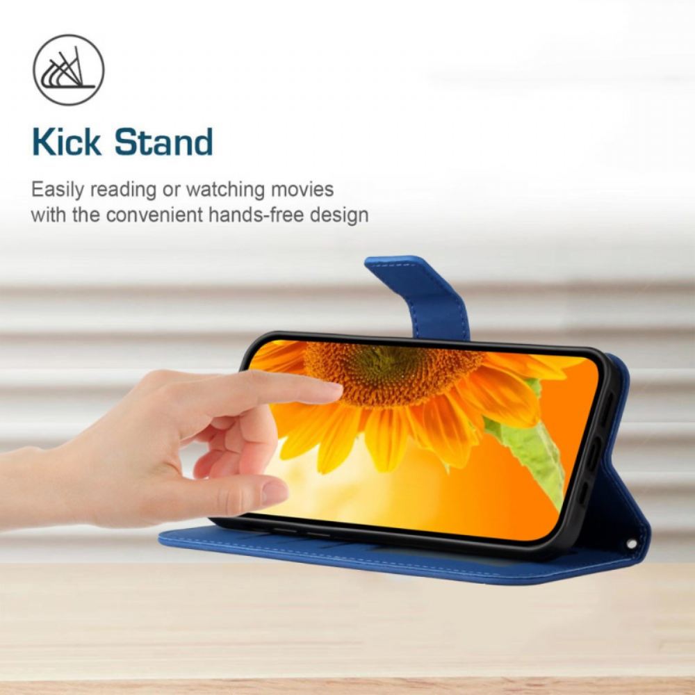 Peněženková Pouzdra Oppo Reno 13 5g Kryty Na Mobil Slunečnicový Potisk S Popruhem