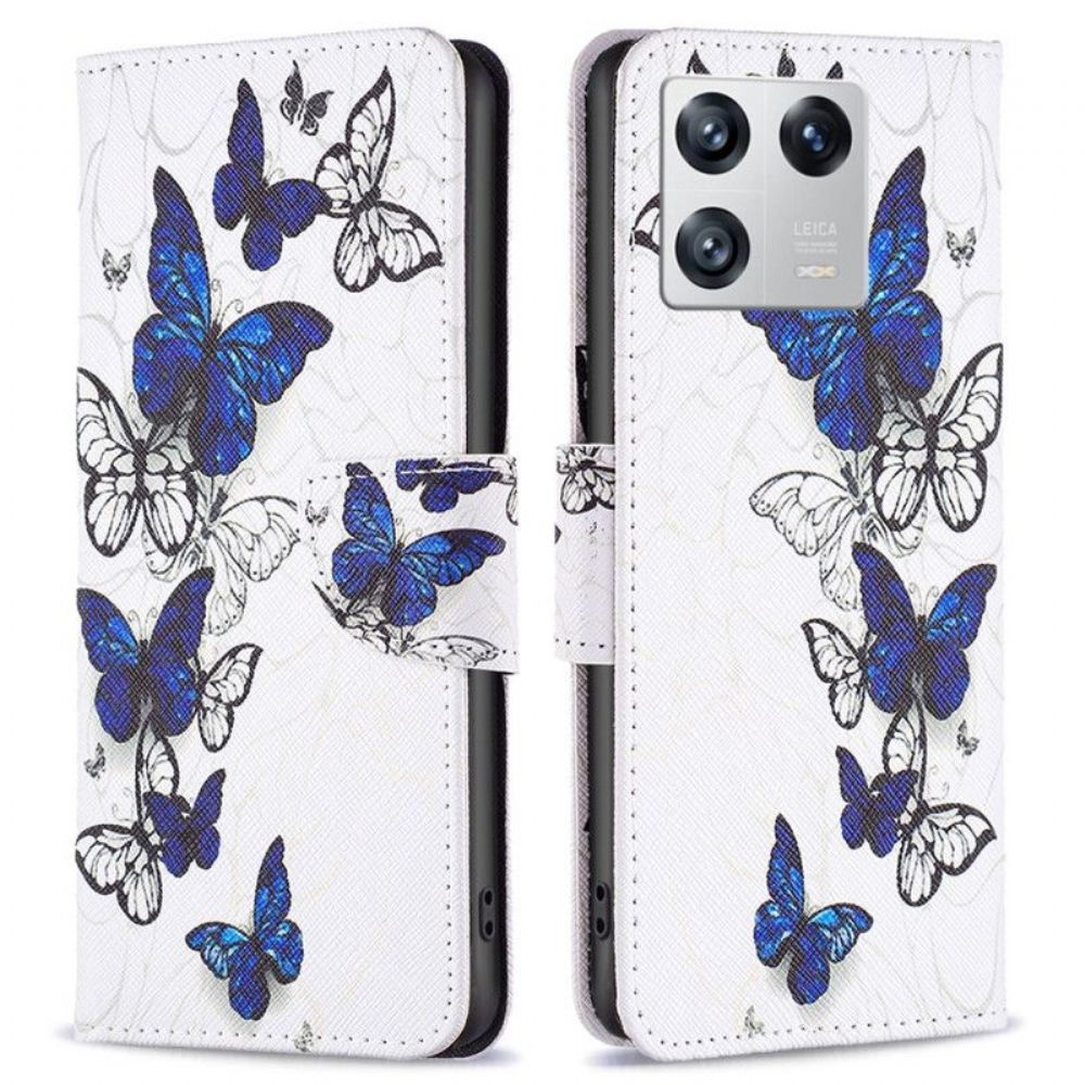 Flipové Pouzdro Na Xiaomi 13 Barevní Motýli