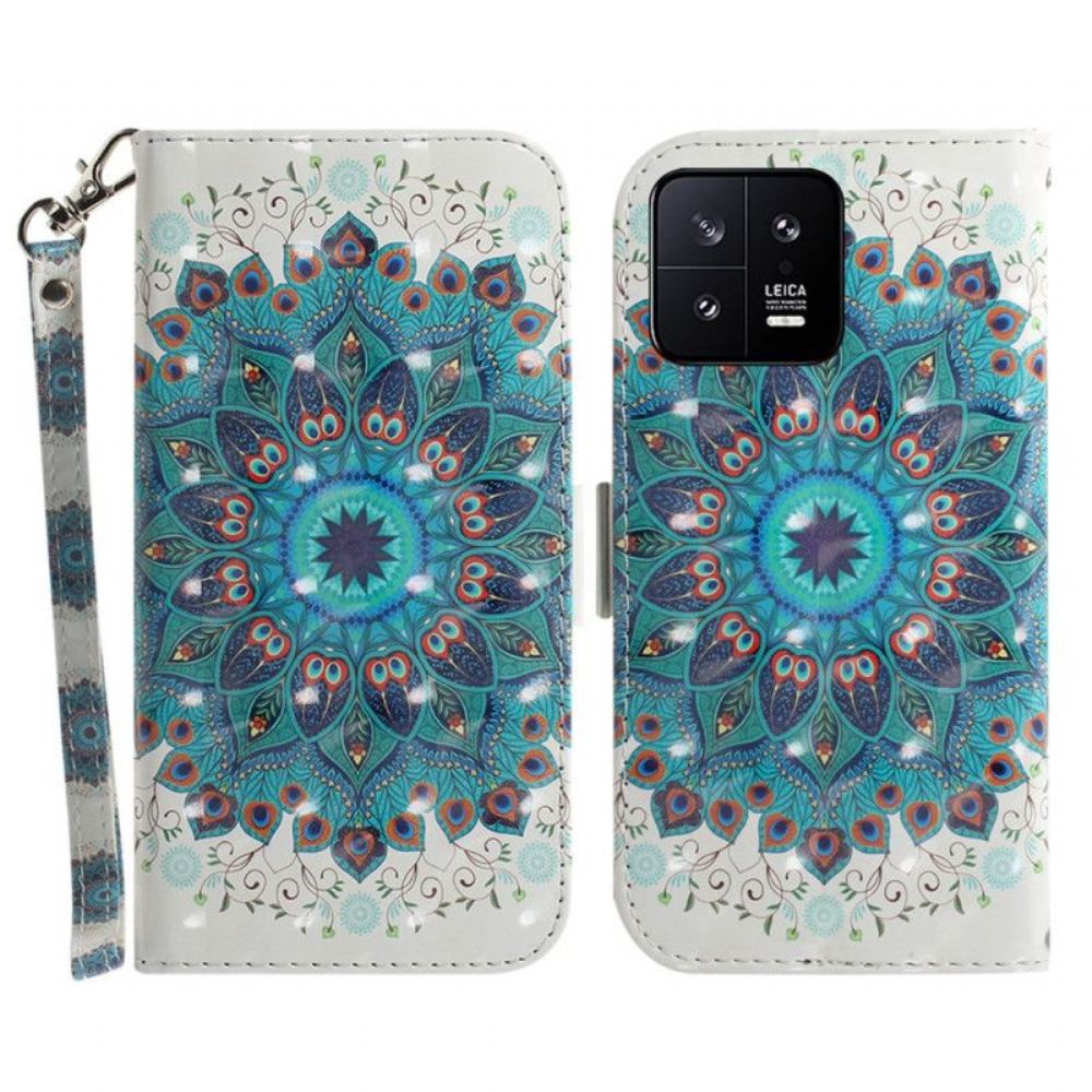 Flipové Pouzdro Na Xiaomi 13 Na Lana Strappy Mandala