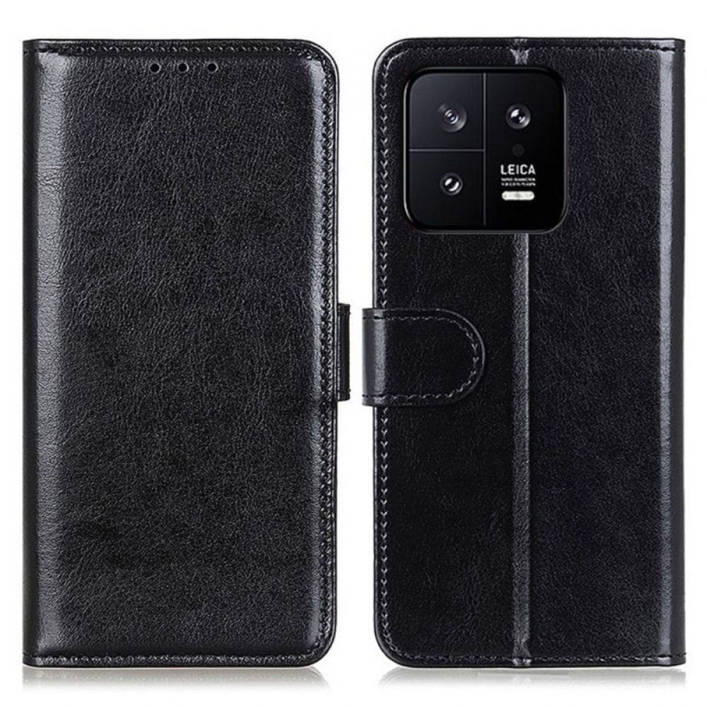 Flipové Pouzdro Na Xiaomi 13 Umělá Lakovaná Kůže