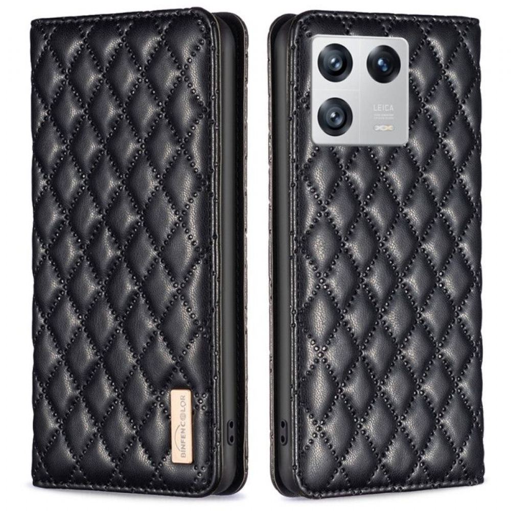 Kryty Na Mobil Na Xiaomi 13 Flipové Pouzdro Binfen Barevný Styl Prošívané