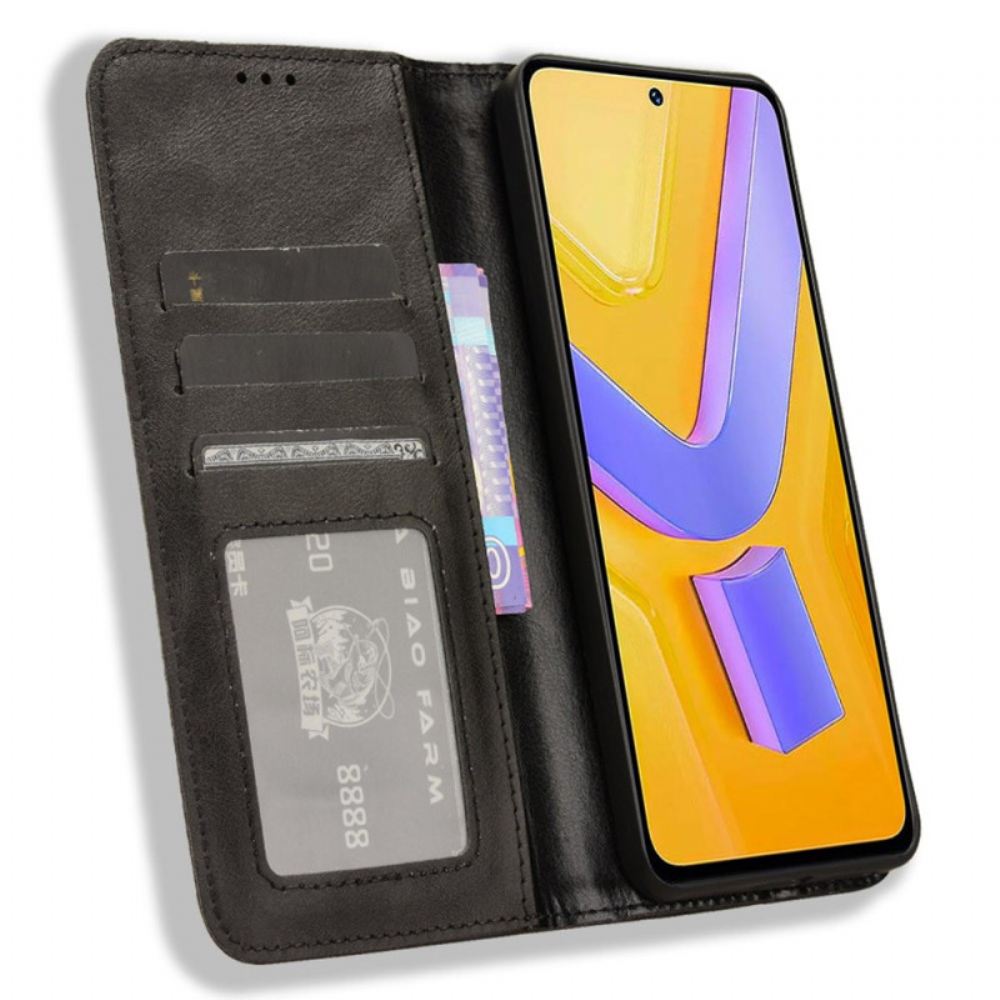 Kožené Pouzdro Folio Vivo V40 Se 5g Vintage Okraj