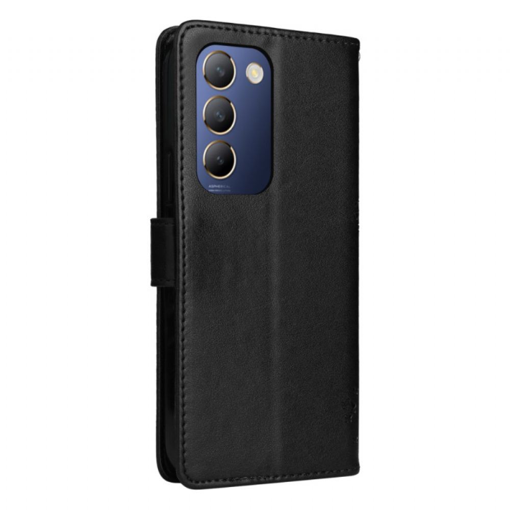 Kožený Kryt Na Vivo V40 Se 5g Strom A Kočka