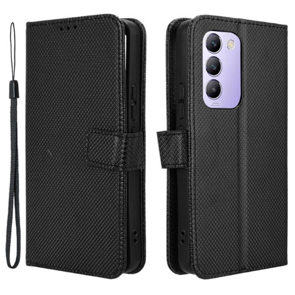 Kožený Kryt Vivo V40 Se 5g Diamantová Textura