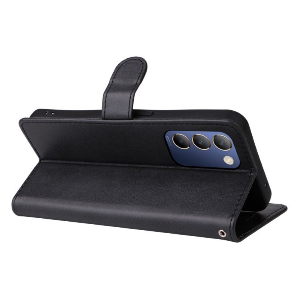 Kožený Kryt Vivo V40 Se 5g Jednoduchá Umělá Kůže