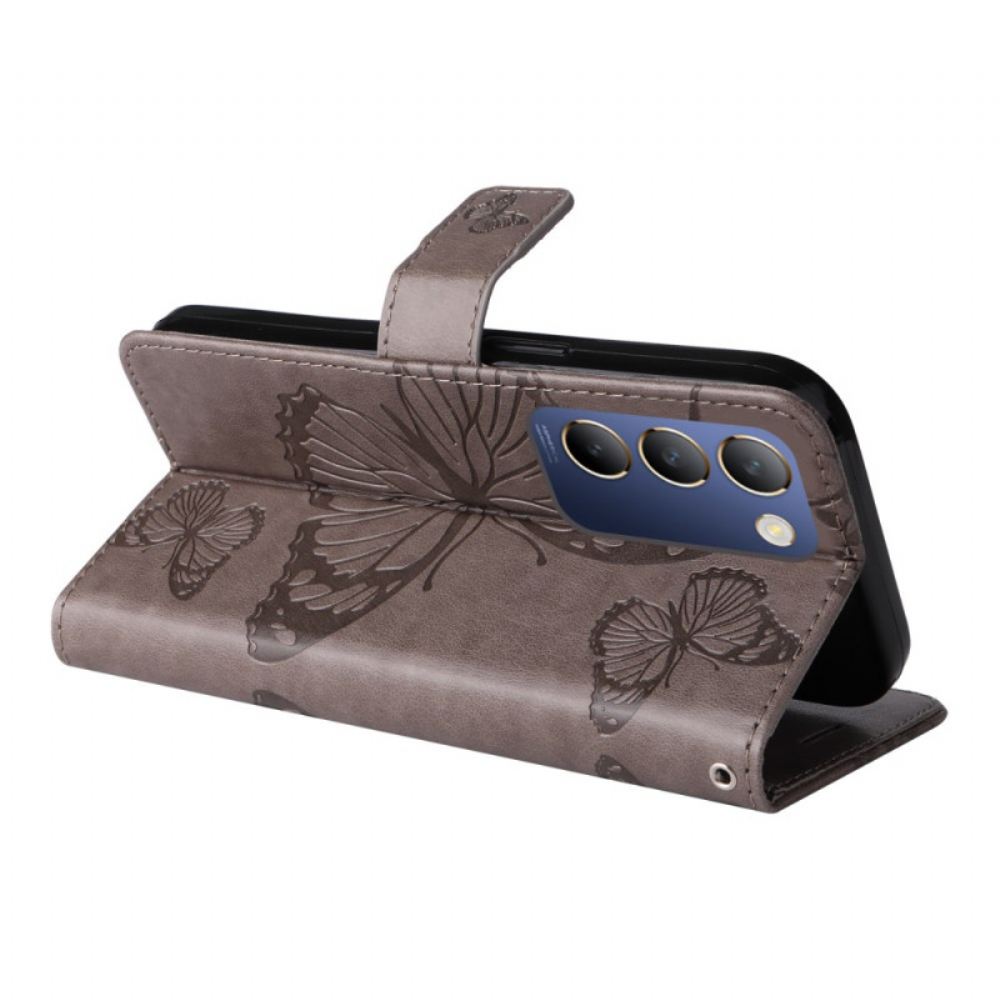 Peněženková Pouzdra Vivo V40 Se 5g Kryty Na Mobil Obří Motýli