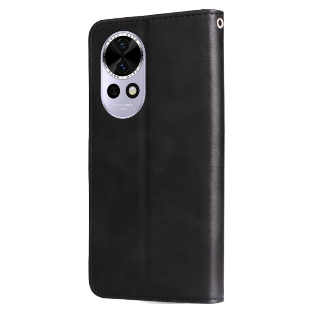 Kožený Kryt Na Huawei Nova 13 Pouzdro Na Zip