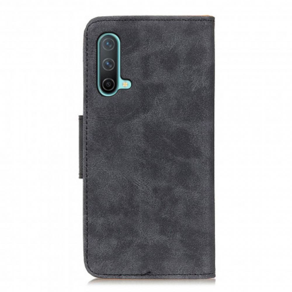 Flipové Pouzdro Na OnePlus Nord CE 5G Vintage Štípaná Kůže