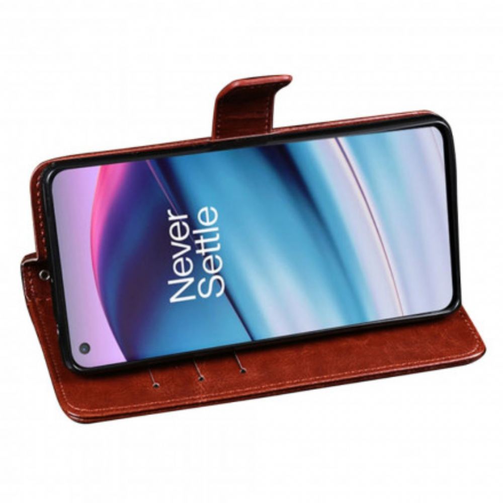 Kožené Pouzdro Na OnePlus Nord CE 5G Imitace Kůže Idewei