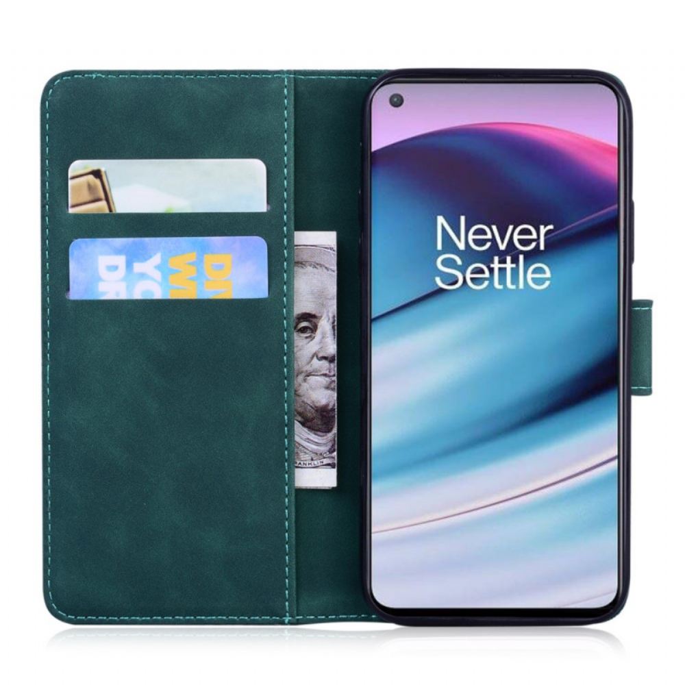 Kožené Pouzdro Na OnePlus Nord CE 5G Motýlí Kůže Na Dotek