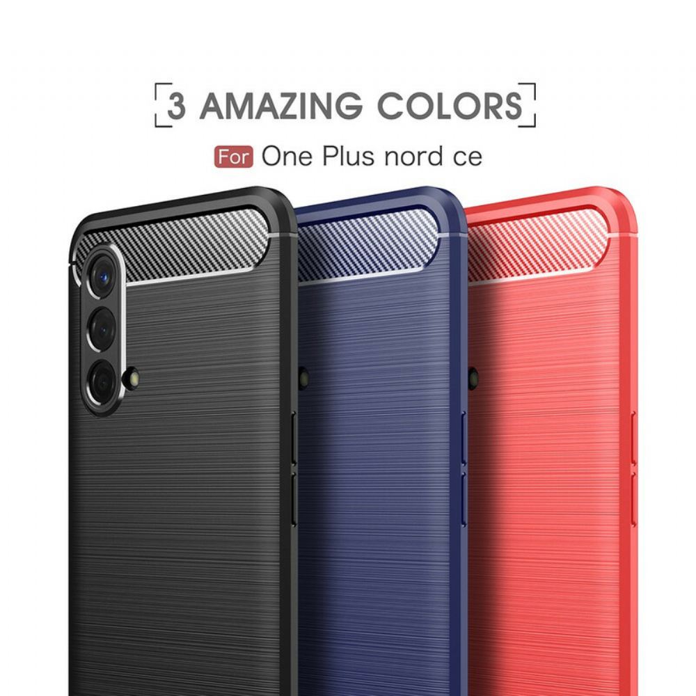Kryt Na OnePlus Nord CE 5G Kartáčované Uhlíkové Vlákno