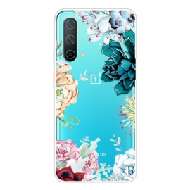 Kryty Na Mobil Na OnePlus Nord CE 5G Bezešvé Akvarelové Květiny