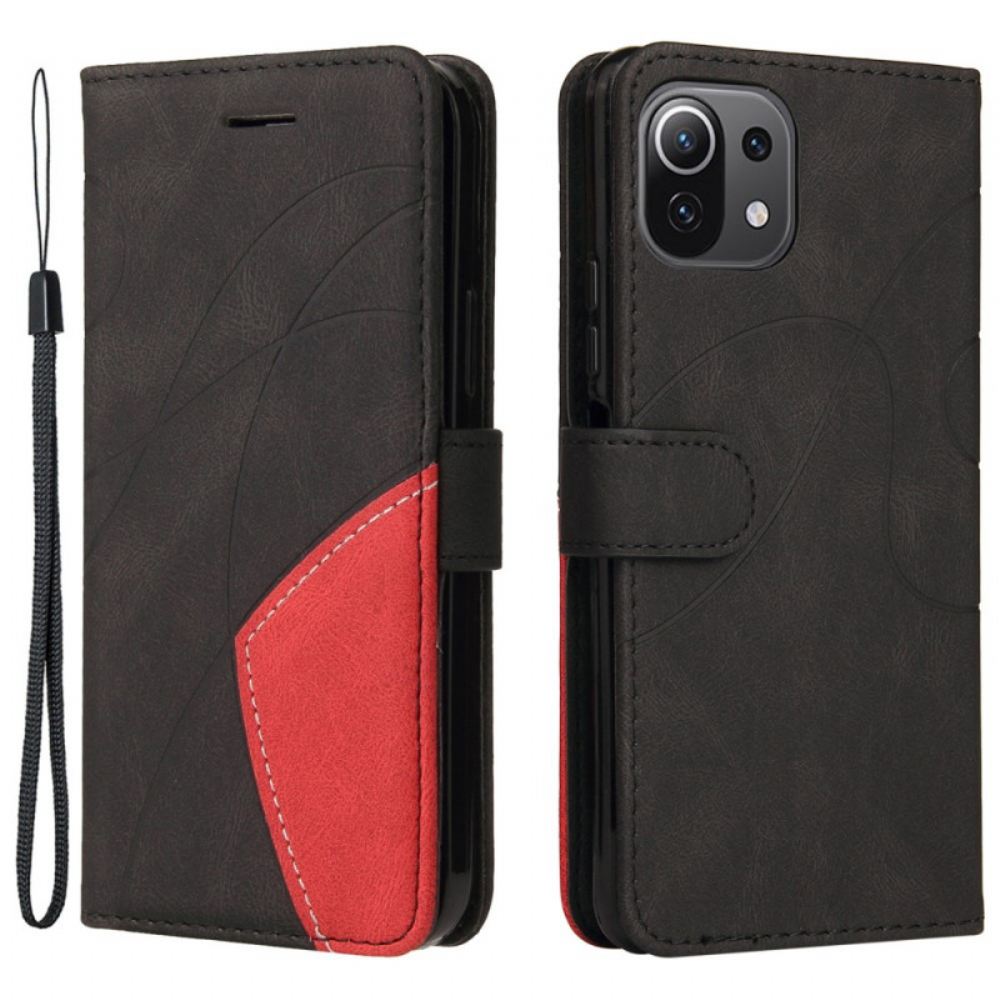 Flipové Pouzdro Na Xiaomi Mi 11 Lite 5G NE / Mi 11 Lite 4G / 5G Dvoubarevná